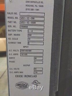 Exide Gold Wgi-12-550b, 24v Forklift Battery Charger