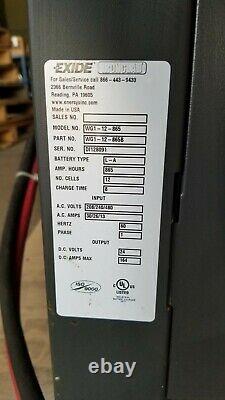 Exide Gold Wgi-12-865b 24v Forklift Battery Charger Input 208 Single 1 Phase