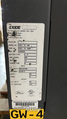 Exide Ironclad Depth Forklift Battery Charger D3E2-12-950