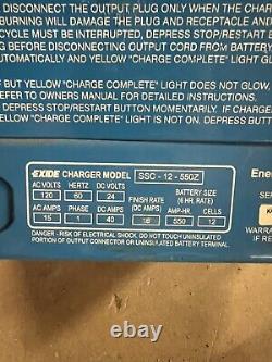 Exide SSC-12-550Z Forklift Battery Charger 24 DC Volts 12 Cell