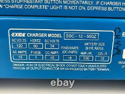 Exide Single Shift Forklift Battery Charger 12 Cell 24 Volt SSC-12-550Z