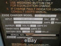 Exide System 1000 ES1-12-380-B 24V Forklift Battery Charger 48V 12 Cells 380AH