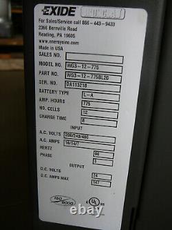 Exide Wg3-12-775bl20 Power Supply 24v 3ph Forklift Electric Battery Charger