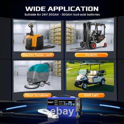 Fast 24V 30A Forklift Battery Charger, 24 Volt Battery Charger with LCD Display