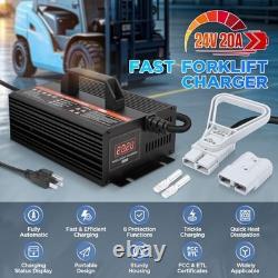 Forklift Battery Charger 24V 20A Fully Automatic & Trickle Forklift Charger 24