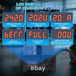 Forklift Battery Charger 24V 20A Fully Automatic & Trickle Forklift Charger 24