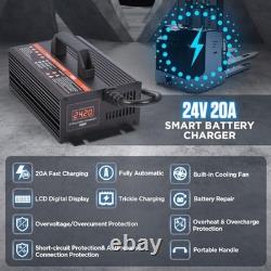 Forklift Battery Charger 24V 20A Smart Forklift Charger 24 Volt 600W Auto
