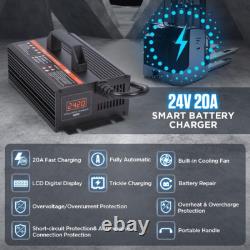 Forklift Battery Charger 24V 20A Smart Forklift Charger 24 Volt 600W Auto Pallet