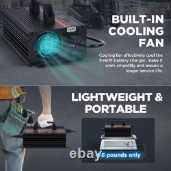 Forklift Battery Charger 24V 20A Smart Forklift Charger 24 Volt 600W Auto Pallet