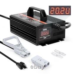 Forklift Battery Charger 24V 20A Smart Trickle Charger with LCD Display, 24