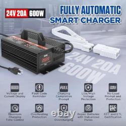 Forklift Battery Charger 24V 20A Smart Trickle Charger with LCD Display, 24