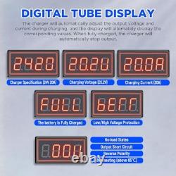 Forklift Battery Charger 24V 20A Smart Trickle Charger with LCD Display, 24