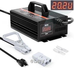 Forklift Battery Charger 24V 20A Smart Trickle Charger with LCD Display, 24 Volt