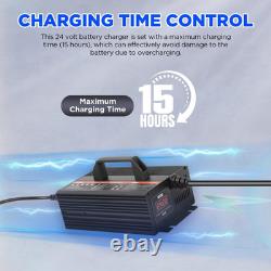 Forklift Battery Charger 24V 20A Smart Trickle Charger with LCD Display, 24 Volt