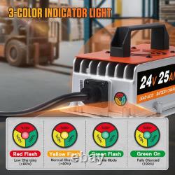 Forklift Battery Charger 24V 25A, IP67 Waterproof, 24 Volt Battery Charger 25 Am
