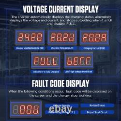 Forklift Battery Charger 24V 30A Automatic Smart Charger, Automotive Battery