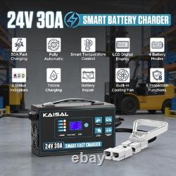 Forklift Battery Charger 24V 30A Pallet Jack Battery Charger LCD Digital Disp