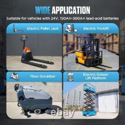 Forklift Battery Charger 24V 30A Pallet Jack Battery Charger LCD Digital Disp