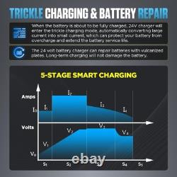 Forklift Battery Charger 24V 30A Pallet Jack Battery Charger LCD Digital Disp