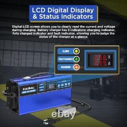 Forklift Battery Charger 24V 30A Smart 24 Volt Charger 900W Fully-Auto LCD Blue