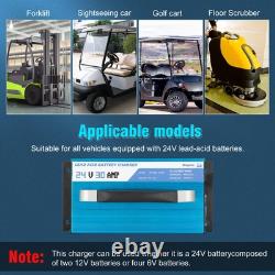Forklift Battery Charger 24V 30A Smart Charger Lead Acid Battery Charger for
