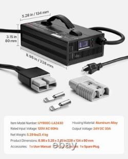 Forklift Battery Charger, 24V, 30A Smart Fully-Automatic Lead-Acid Battery Charg