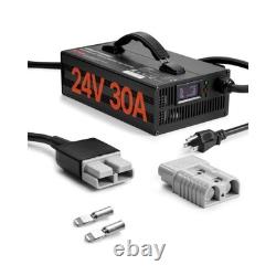 Forklift Battery Charger, 24V, 30A Smart Fully-Automatic Lead-Acid Battery Charger
