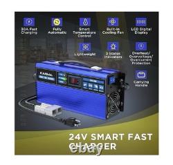 Forklift Battery Charger 24V 30A Smart Golf Cart Battery Charger Fully-Automatic