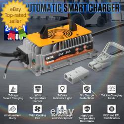 Forklift Battery Charger 24V 30A Smart Trickle Charger, IP67 Waterproof, 24 Volt