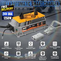 Forklift Battery Charger 24V 30A Smart Trickle Charger IP67 Waterproof 24 Volt
