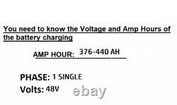 Forklift Battery Charger 48 Volts Single 1 Phase Digital 48v 80 Amp 200-220-240v