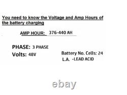 Forklift Battery Charger 48 Volts Three 3 Phase Digital 48v 80 Amp 208-240-480v