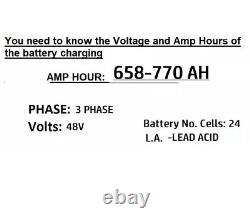 Forklift Battery Charger 48 Volts Three Phase Digital 48v 140 Amp 208-240-480v