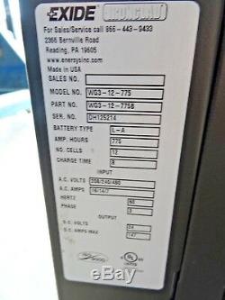 Forklift Battery Charger, Exide Gold Workhog, WG3-12-775, AMP hours 775 3-Phase