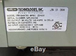 Forklift Battery Charger IFR18HK750 36VDC 143A 18 Cell Ferrocharge IFR D6189.29