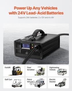 Forklift Battery Charger Smart Fully Automatic 24V 30A Fast Charger Portable