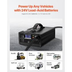 Forklift Battery Charger Smart Fully Automatic 24V 30A Fast Portable