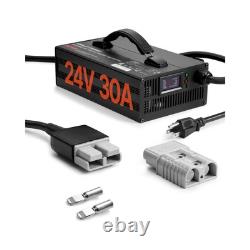 Forklift Battery Charger Smart Fully Automatic 24V 30A Fast Portable