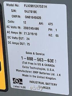 GNB 24VDC Industrial Battery Charger FLX 200 FLX20012475S1H Forklift Golf Cart
