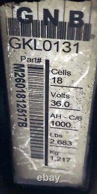 GNB 36v Forklift Battery 18-125-17 Stand up Forklift 18-125-17b 36 volt