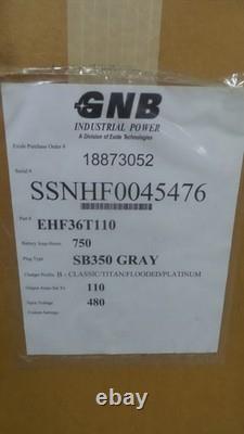 GNB Forklift Battery Charger EHF36T110 36V 750Ah 480V 3-Phase New