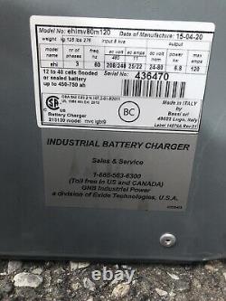 GNB INDUSTRIAL BATTERY CHARGER EHI EHIMV80M120 12 TO 40 CELL 3PH 480V 11 Amp