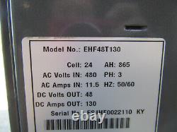 GNB Late Model Forklift Charger 24 Cell 48V 865AH 480V 3-Ph Excellent Condition
