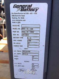 General Battery Deluxe CHARGER Control Forklift Multi-Shift mx3-18-1200