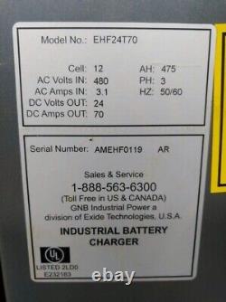Gnb Ehf High Frequency Charger Forklift Pallet Jack 24 Volt 475 Amps