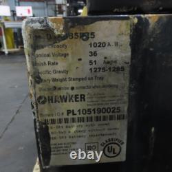 Hawker 0150855 36V 18-Cell Lead Acid Forklift Steel Case Battery 1020 AH