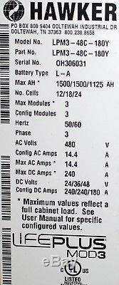 Hawker LifePlus MOD3 24/36/48 Volt Industrial Forklift Battery Charger 480V