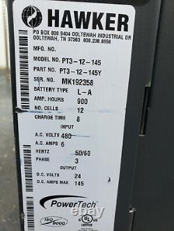 Hawker PowerTech High Frequency Intellicharger PT3-12-145Y FORKLIFT CHARGER 24DC