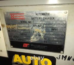Hertner 24 VDC 100 AMP Forklift Battery Charger. Input 480 VAC 3ph 4 Amps