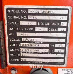 Hi-Tech 3PF12B-600EMEP Forklift Battery Charger, 24V, 100A, Used